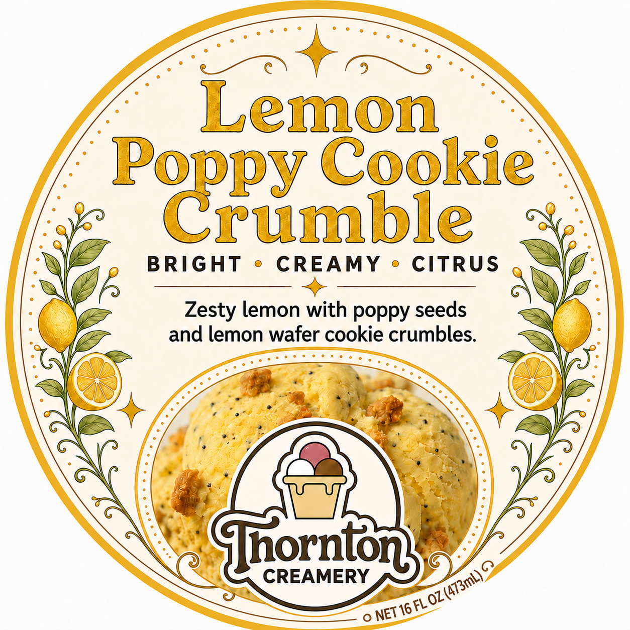 Lemon Poppy Cookie Crumble